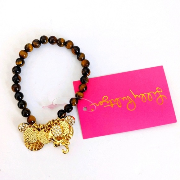 Lilly Pulitzer Tigers Eye Beaded Stretch Charm Bracelet - Picture 5 of 14
